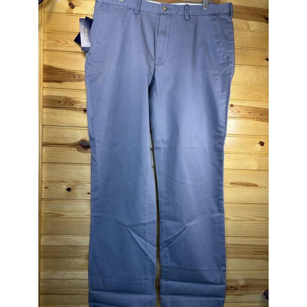 Polo‎ Ralph Lauren Chino Pants Mens 36x32 Preppy Classic Fit Blueberry Blue NWT - Picture 2 of 7